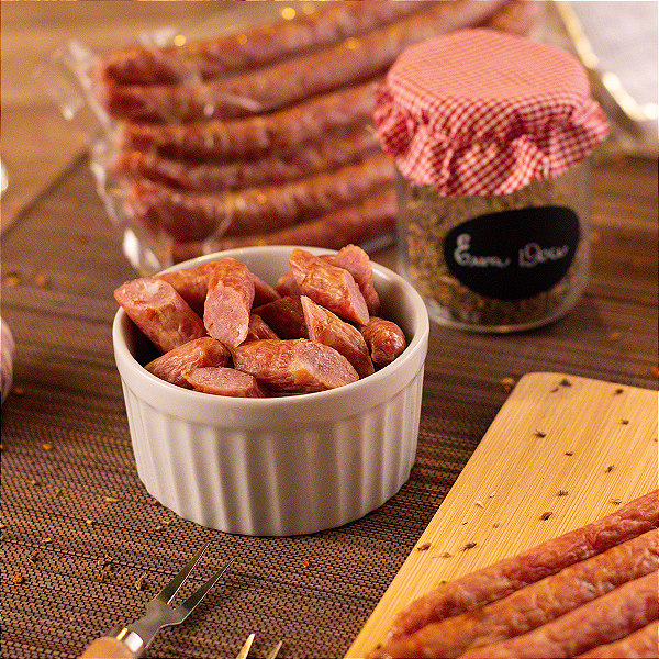 Linguicinha Calabresinha Artesanal Defumada Pacote