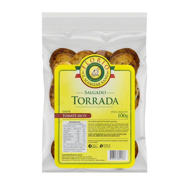 Torrada Salgada Tomate Seco Casa Florio 100g