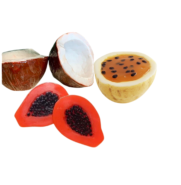 KIT 03 FRUTAS ,COCO, MARACUJÁ E MAMÃO