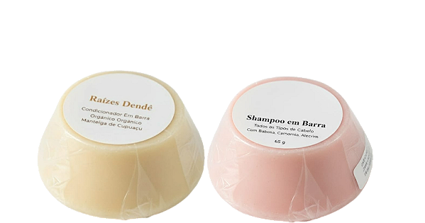 Shampoo e Condicionador Sólido Vegano 02 Unidades