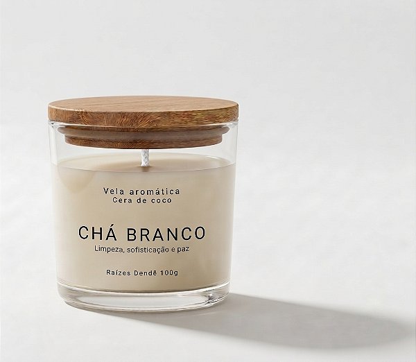 Vela Chá Branco Vegana Aromática