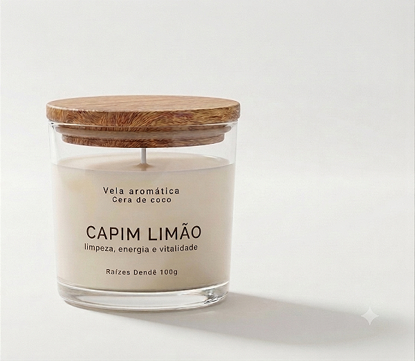Vela Capim Limão Vegana Aromática