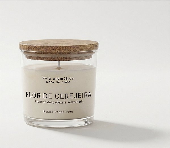 Vela Flor de Cerejeira Vegana Aromática