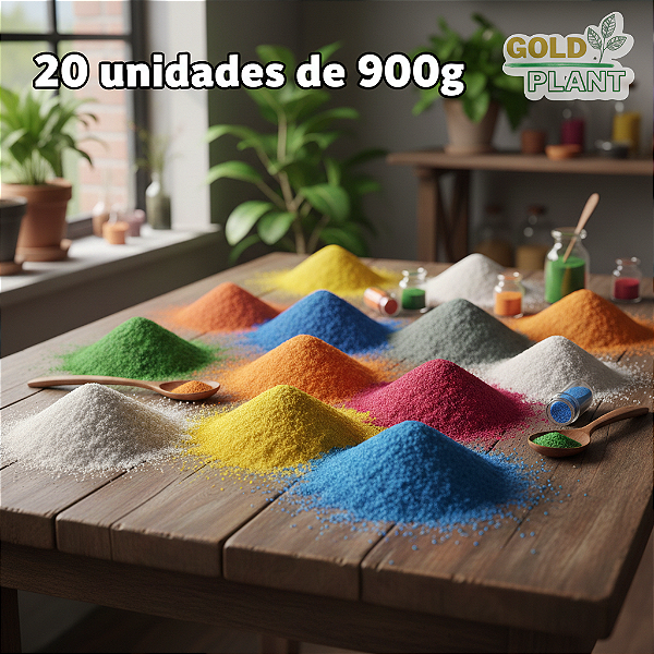 Areia Colorida Artesanato Decoração Vaso Aquário 20unx900g