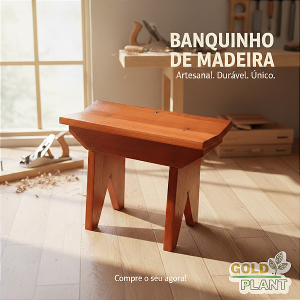 Banquinho De Madeira Banco Infantil / Pesca / Manicure