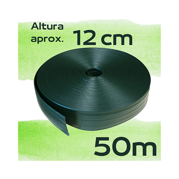Limitador Separador Divisor De Grama Alt. 12cm - 50m Com Borda