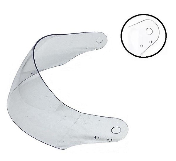 Viseira Dupla Capacete Curvatura Mixs Raptor 2.2mm Cristal