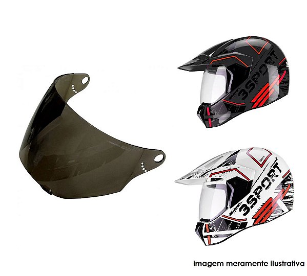 Viseira Fume Capacete Bieffe 3 Sport 2.2mm
