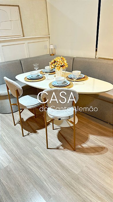 Conjunto Califórnia 180cmX260cm / mesa resina nude 160cm X 90cm / com duas cadeiras urban