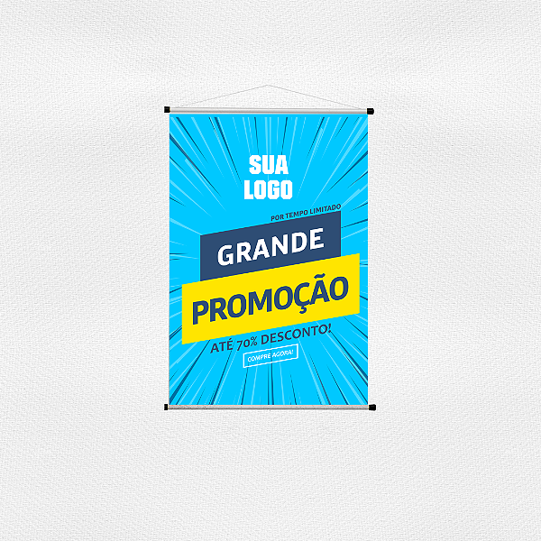 BANNER 80x120cm COM BASTÃO E CORDÃO