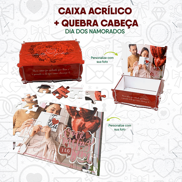 QUEBRA-CABEÇA PERSONALIZÁVEL - DIA DOS NAMORADOS