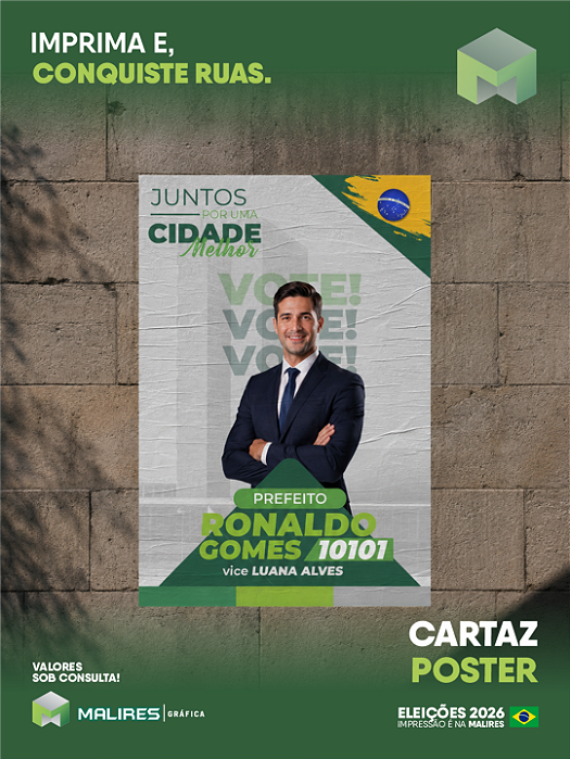 CARTAZ POSTER - ELEIÇÕES 2026