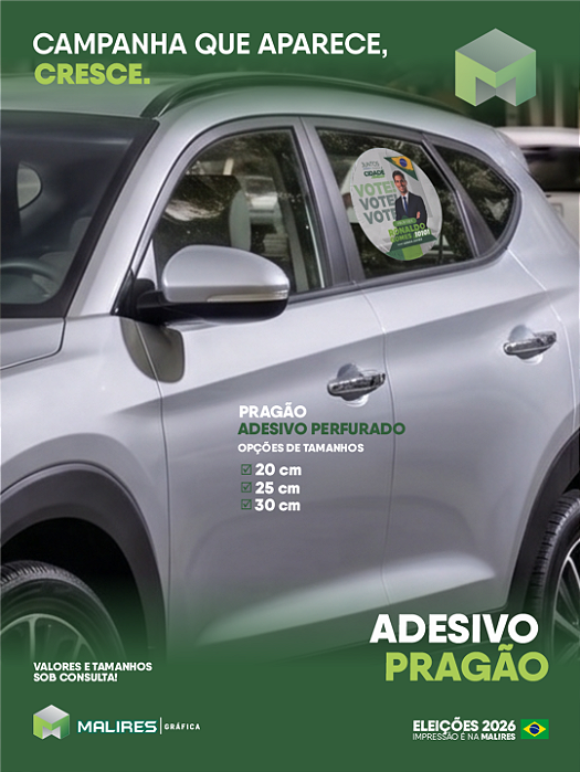 ADESIVO PRAGÃO - ELEIÇÕES 2026