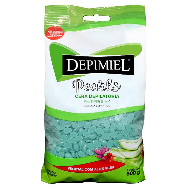 Cera Depilatoria Depimiel Vegetal Aloe Vera Espanhol 500g Vobella