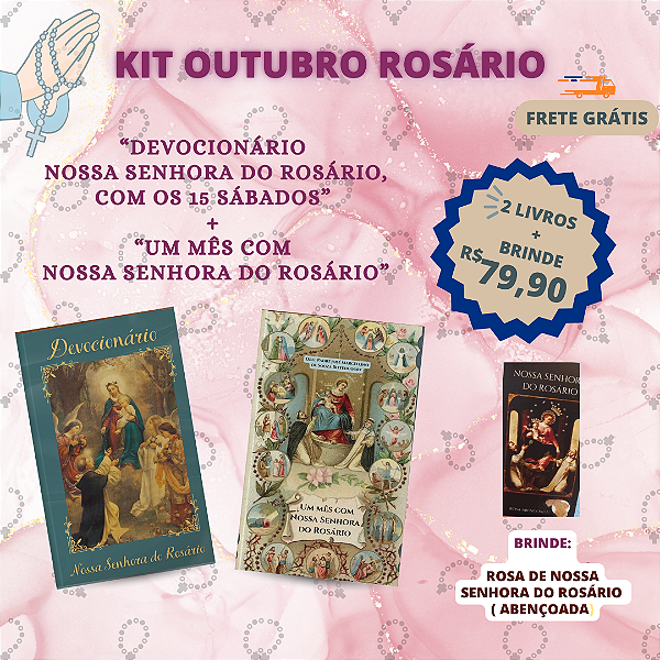 KIT  DO ROSÁRIO - FRETE GRÁTIS (ROSA DO ROSÁRIO ABENÇOADA DE BRINDE)