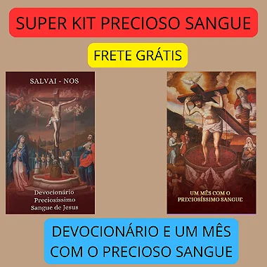 SUPER KIT DO  PRECIOSO SANGUE - 2 LIVROS E FRETE GRÁTIS. Envio a partir de agosto