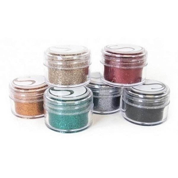 Glitters Cores Escuras - Silhouette - 6 Unids.