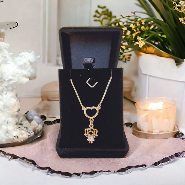 Colar filha Folheado a Ouro 18k