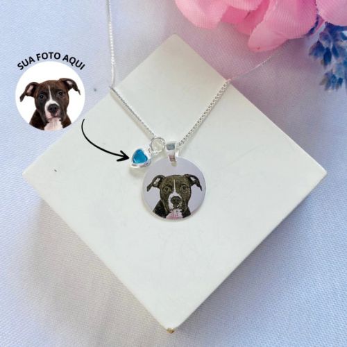 Colar Personalizado Folheado a Prata 925 com Medalhinha