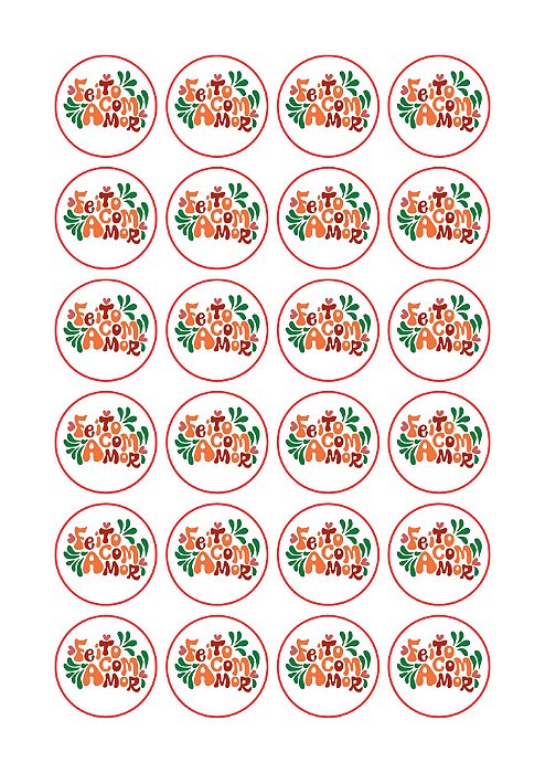 Adesivos Redondos Personalizados 4x4cm