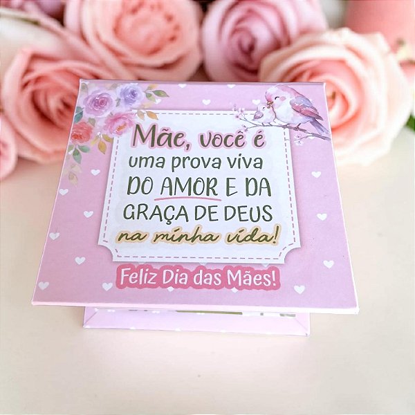 Caixinha Cartonada Dia Das Mães - Pronta Entrega 8x8