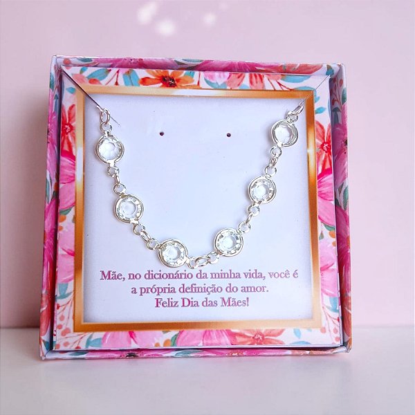 Pulseira Zircônia Pedras Redondas | Presente Dia Das Mães