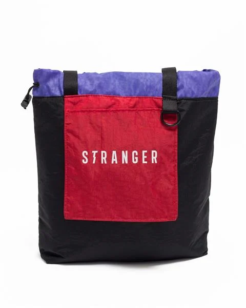 Shoulder Tote Bag Stranger Letreiro (Preto/Vermelho)