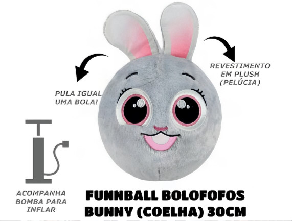 Funnball Bolofofos - Bola de Pelúcia Bunny