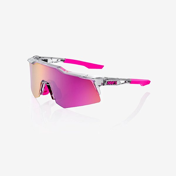 ÓCULOS DE SOL 100% SPEEDCRAFT XS - POLISHED TRANSLUCENT GREY PURPLE