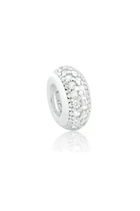 Berloque separador de pulseira pandora Cristal - PRATA 925