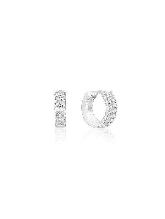 BRINCO CRAVEJADO UNISSEX - PRATA 925