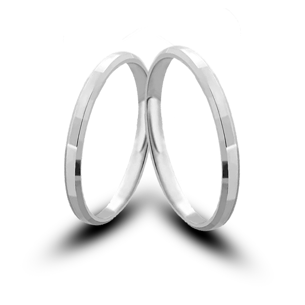 Par de alianças Susi 2mm de namoro + anel solitário prata 950