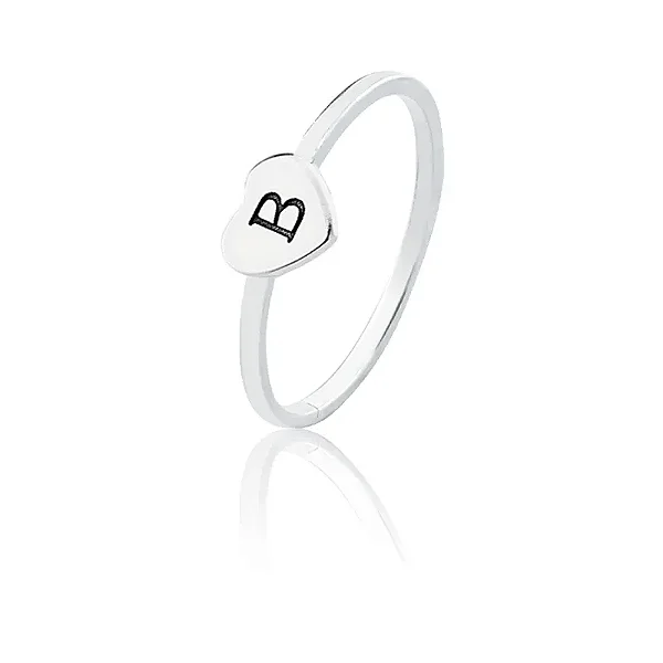 Anel Personalizado com Letra no Topo