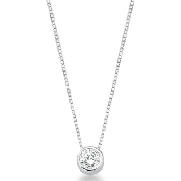Colar Feminino Ponto de Luz P - PRATA 925