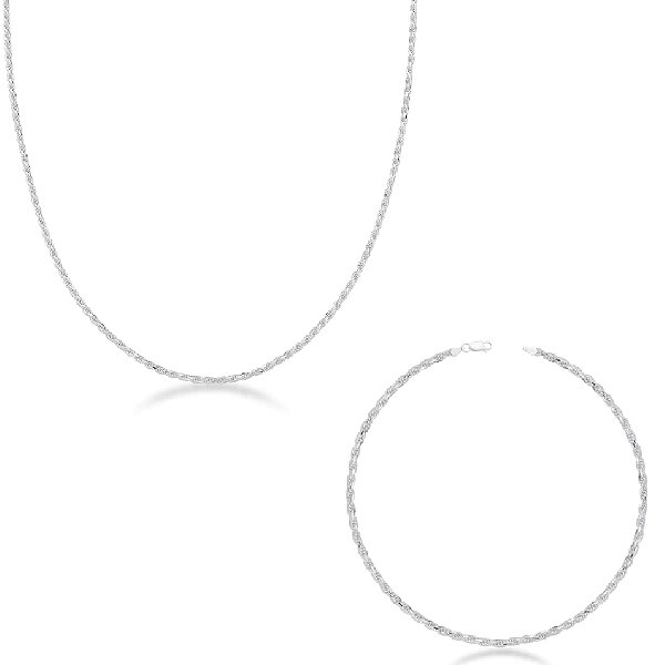 Kit Choker  + Pulseira Cordão Bahiano - PRATA 925