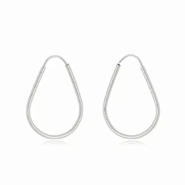 Brinco Feminino Gota Fio Redondo - PRATA 925