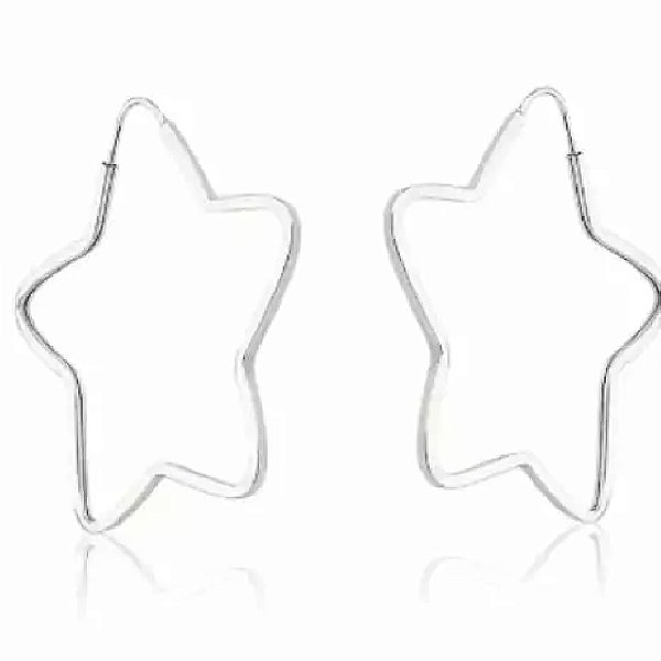 Brinco feminino Argola Fio da Estrela - PRATA 925