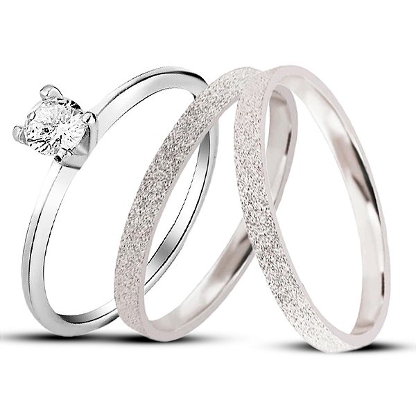 Par de Alianças Clara 2mm de Namoro Prata 950