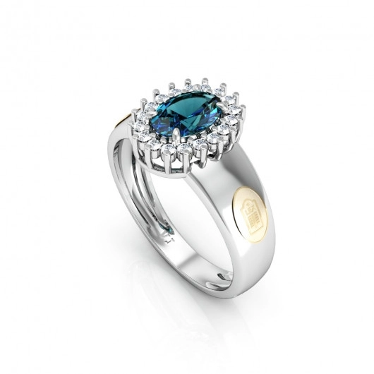 Anel Formatura feminino Oval - Prata 925