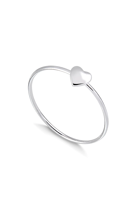 Anel feminino Heart minimalista - Prata 950