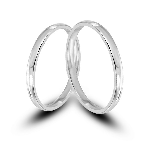 Par de Alianças Naya 2mm de Namoro Prata 950