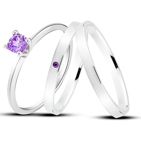 Par de alianças Amice 2mm de Namoro Prata 950