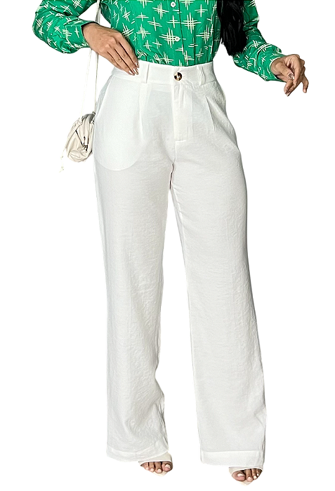 Calça Wide Leg Antonela Off White