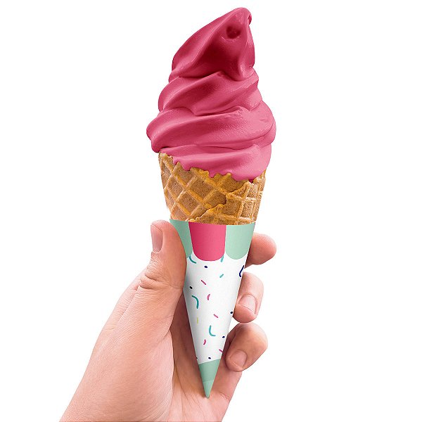 Cone de papel para sorvete expresso - Trama - Embalagens e Etiquetas