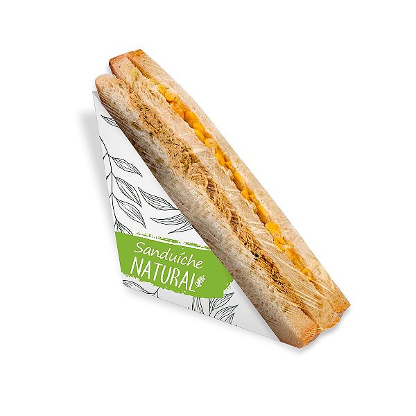 Embalagem Sanduíche Natural com 3 fatias