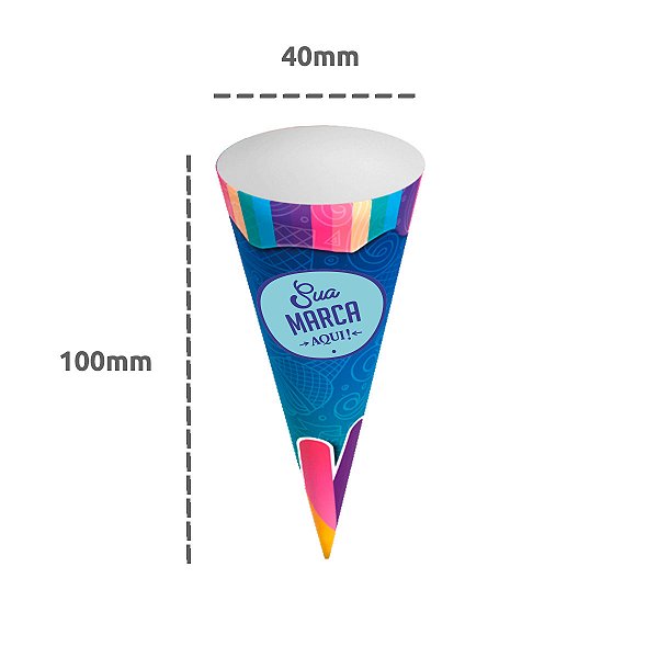 Cone de papel personalizado para casquinha sorvete expresso - Trama ...