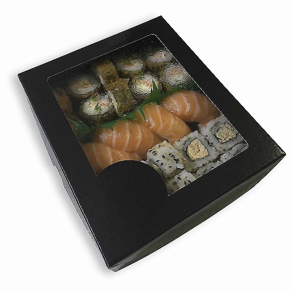 Embalagem Sushi Comida Oriental - Preta