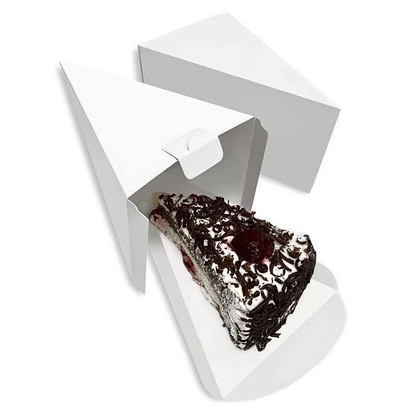 Embalagem Branca Fatia de Bolos e Tortas