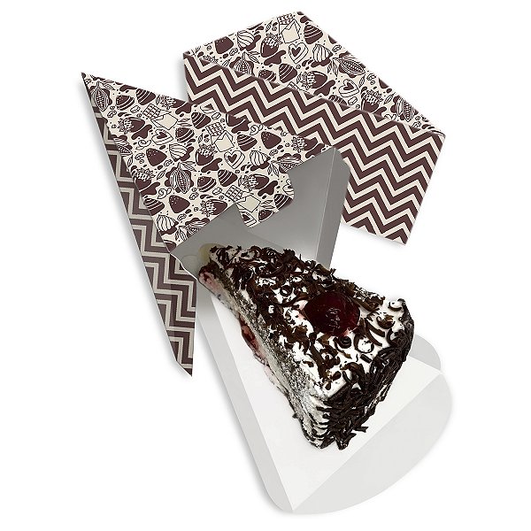 Embalagem Decorada Fatia Bolos e Tortas