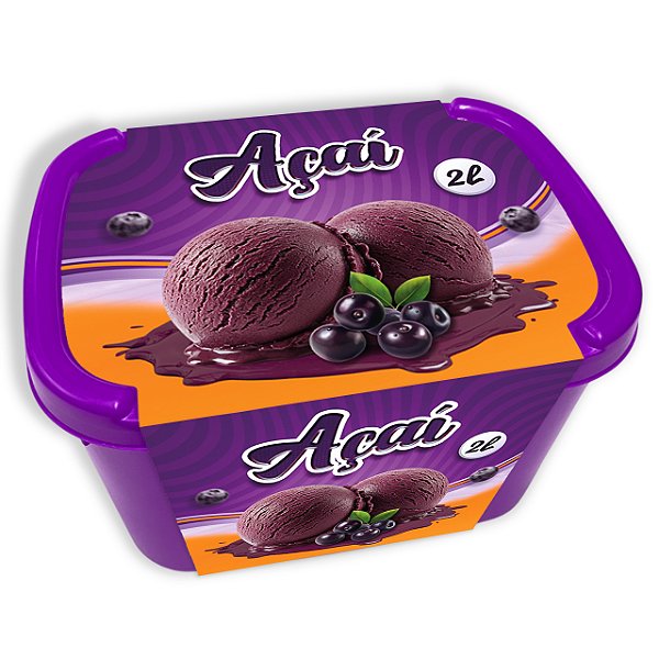 Cinta para Pote Açaí Ilustração Padrão